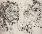 Nikolay Fechin Study of female-s head oil